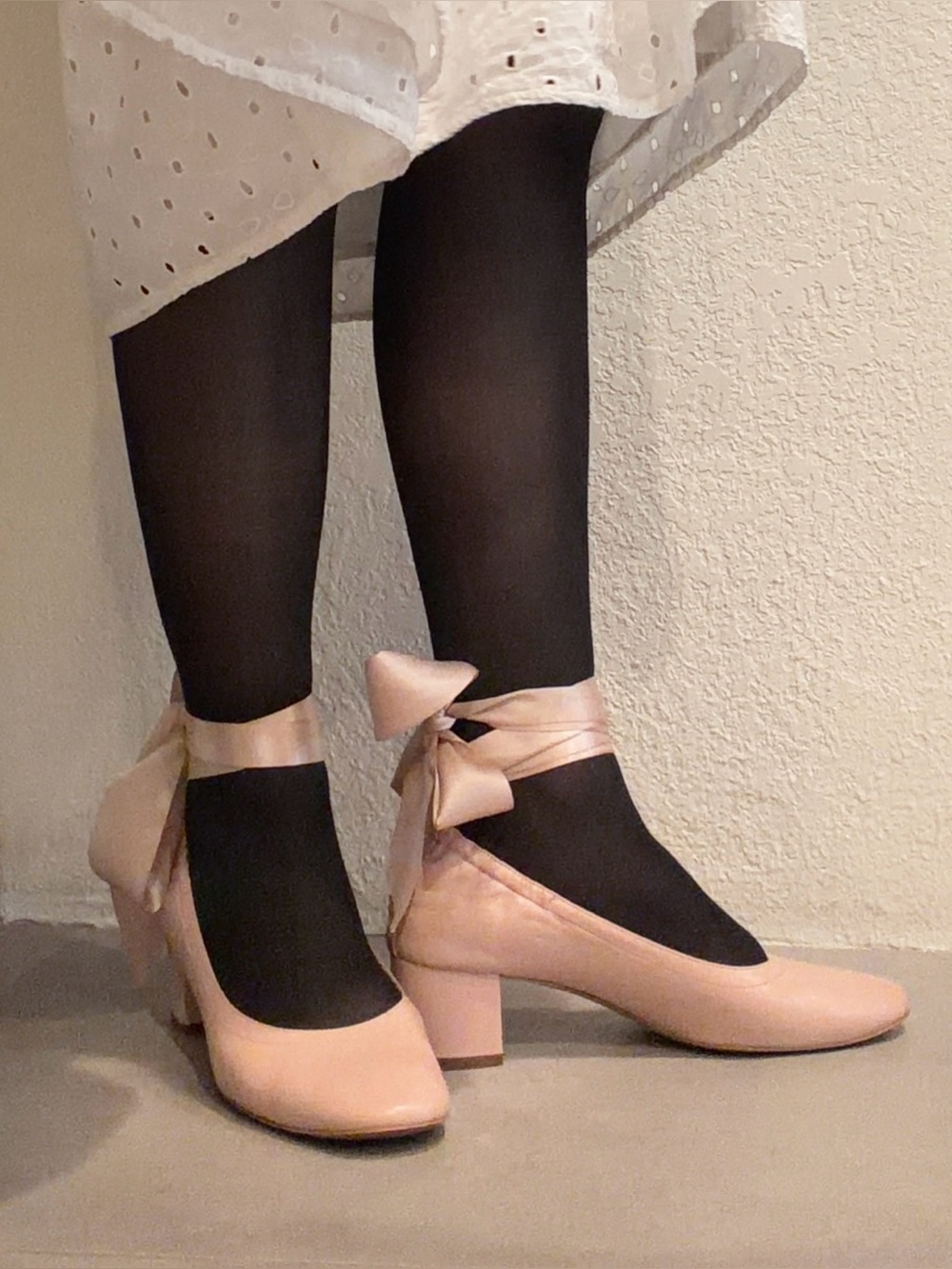 Everlane leather day ballet heel pale pink